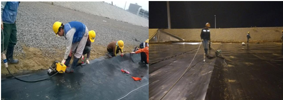 thi công hàn bạt hdpe