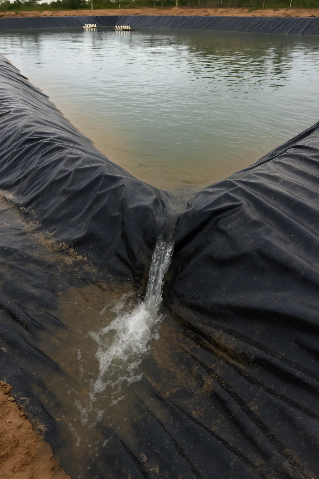rò rỉ ao tôm lót bạt hdpe
