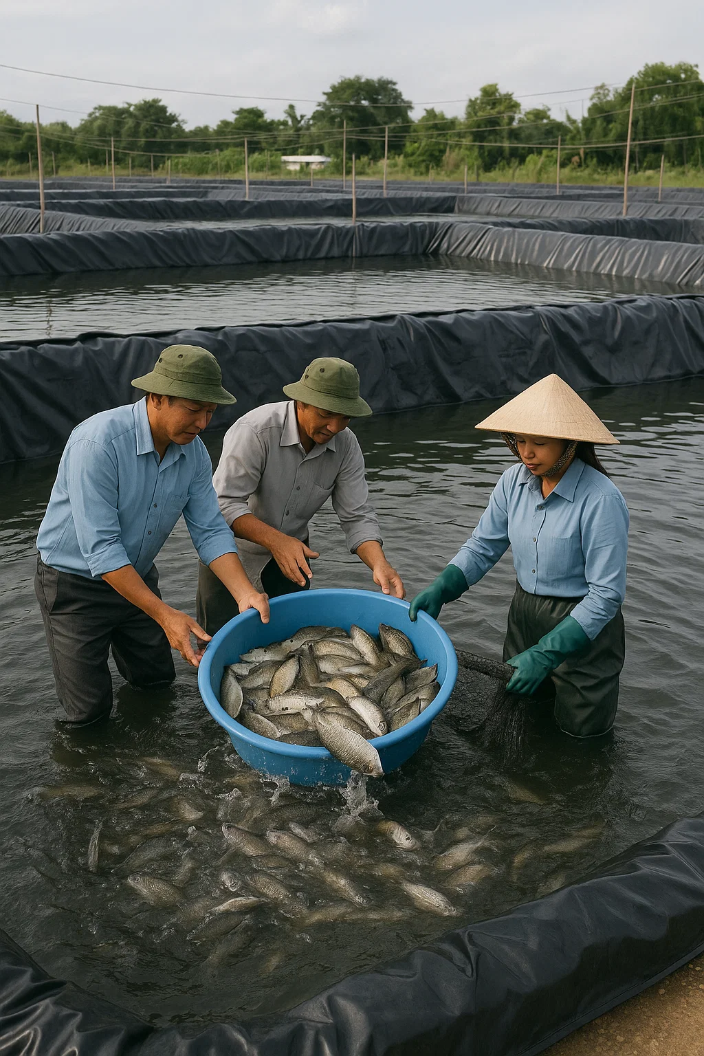 Một Hợp Tác Xã Nuôi Cá Thí Nghiệm Trong Hồ