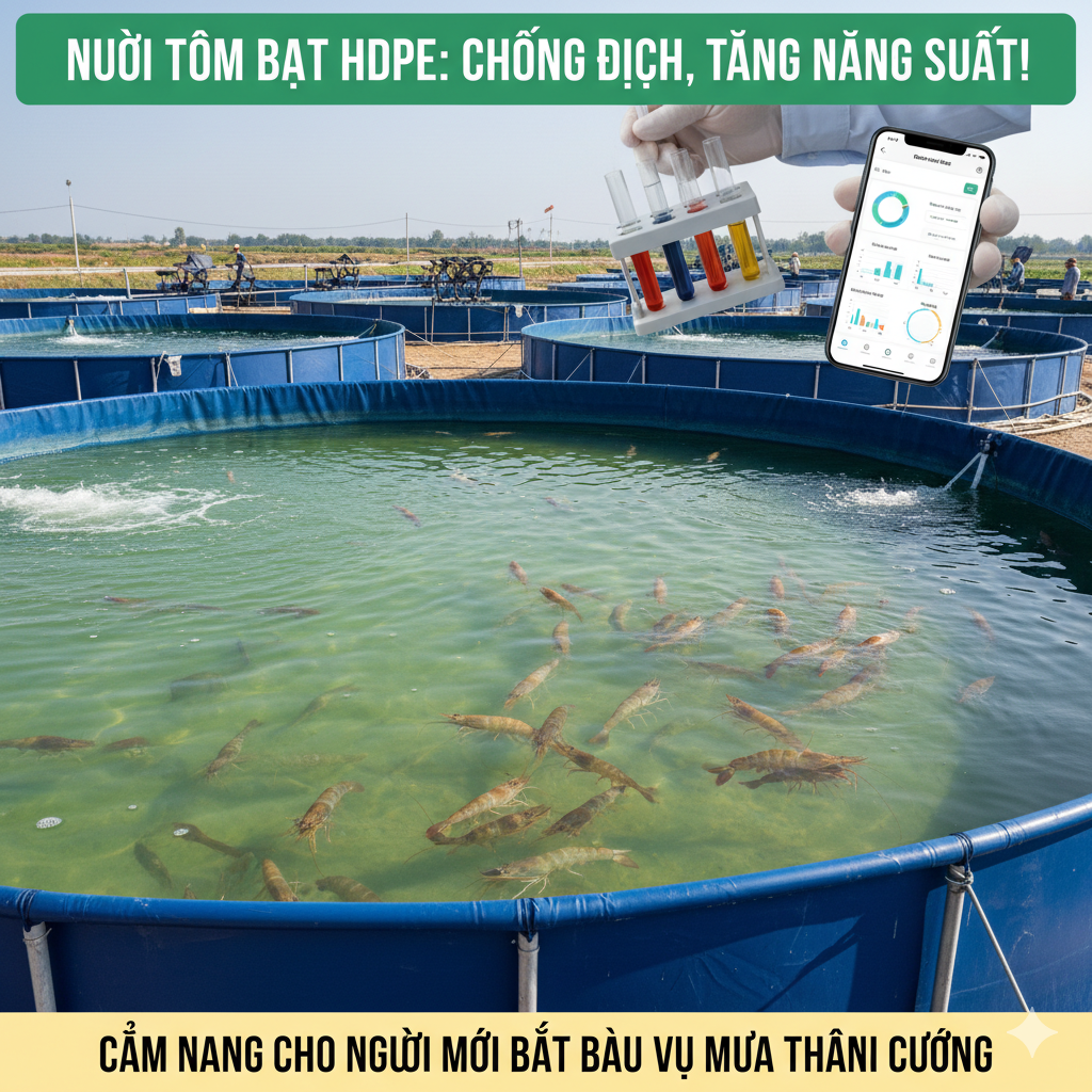 nuôi tôm bạt hdpe